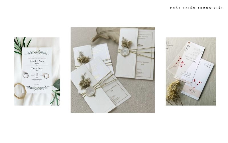 Mẫu thiệp cưới tối giản